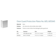 Rockwood 605 Door Guard Protection Plate, 1-1/8" by 1" by 1/2" Return, Self-Adhesive Tape Fastener