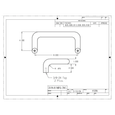 Don-Jo 1156 Offset Door Pull — 90° Offset, 3-1/2" Projection, 2-1/2" Clearance, 1" Diameter