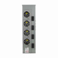 Eaton Eaton Three-Phase Residential Meter Stack Module, Group Metering Type, 125A, Aluminum Bus 800 Ampere, Lever bypass, Outdoor, Five-jaws, 4 Sockets, Three- in, single- out, Ringless Security, 120/208V