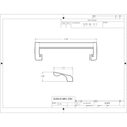 Don-Jo 1165 Replacement Door Pull with 2" Projection and 12" CTC or Less