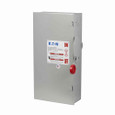 Eaton Eaton Heavy duty single-throw non-fused safety switch, Single-throw, 100A, 1, Painted steel, Non-fusible, Three-pole, Three-wire, 20 at 240 Vac TD 1 Ph, 40 at 480 Vac TD 1 Ph, 50 at 600 Vac TD 1 Ph, 40 at 240 Vac TD 3 Ph