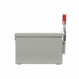 Eaton Heavy duty single-throw non-fused safety switch, Single-throw, 30A, 1, Painted steel, Three-pole, Three-wire, 7.5 at 480 Vac TD 1 Ph, 10 at 600 Vac TD 1 Ph, 10 at 240 Vac TD 3 Ph, 20 at 480 Vac TD 3 Ph