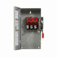 Eaton Heavy duty single-throw non-fused safety switch, Single-throw, 30A, 1, Painted steel, Three-pole, Three-wire, 7.5 at 480 Vac TD 1 Ph, 10 at 600 Vac TD 1 Ph, 10 at 240 Vac TD 3 Ph, 20 at 480 Vac TD 3 Ph