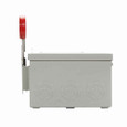 Eaton Heavy duty single-throw non-fused safety switch, Single-throw, 30A, 1, Painted steel, Three-pole, Three-wire, 7.5 at 480 Vac TD 1 Ph, 10 at 600 Vac TD 1 Ph, 10 at 240 Vac TD 3 Ph, 20 at 480 Vac TD 3 Ph