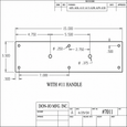 Don-Jo 7011 Pull Plate with Round Pull — 15" x 3-1/2" Commercial Door Trim