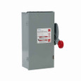 Eaton Enhanced visible blade single-throw safety switch, 60 A, 3R, Painted galvanized steel, Class H, Fusible with neutral, Three-pole, Four-wire, 600 V, Max Hp: 20, 25/ 30, 50 hp , #14-#2 Cu/Al
