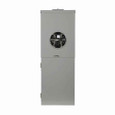 Eaton resi meter , All-in-ones, 200A, Aluminum, 3R, Bottom and top, #6-350 kcm22 kAIC, #6-350 kcmCSR, Surface mounting, 16, Four-jaw, 1, 8, Single-, Ringless, Used with BR s, 120/240 Vac, Lever bypass