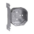 Crouse-Hinds Eaton series Octagon Outlet Box, 1/2", 4", S, set 1/2", Conduit , 1-1/2", Steel, 1/2", Fixture rated, 15.5 cubic inch capacity