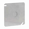 Crouse-Hinds Eaton series Square Cover, 4", Steel, Flat, with 1/2" KO Crouse-Hinds Eaton series Square Cover, 4", Steel, Flat, with 1/2" KO