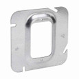 Crouse-Hinds Eaton series Square Cover, 4-11/16", Natural, Raised surface, one device, Steel, 3/4" raised, 5.0 cubic inch capacity