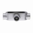 Crouse-Hinds Eaton series Condulet Form 5 conduit outlet body, Malleable iron, X shape, 3/4"