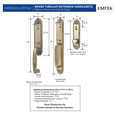 Emtek Emtek 4711 Ribbon & Reed Single Cylinder Entrance Handleset - Brass Tubular EMTEK-4711