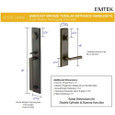 Emtek Emtek 451623 Rustic Modern Rectangular Full Length Entrance Handleset - Sandcast Bronze Tubular - Single Cylinder EMTEK-451623