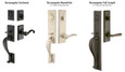 Emtek Emtek 451512 Rectangular Monolithic Entrance Handleset - Sandcast Bronze Tubular - Single Cylinder EMTEK-451512