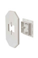 Arlington Industries Works on all siding types. Before or after siding is up, Mounting holes on inside of box. Textured paintable surface. NM cable connector provided. 13-1/2 x 7.12 mounting surface. Provides a .925 J-channel. 24.5 cubic inch box.Wit