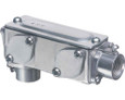 Arlington Industries Copper free aluminum die-cast. five conduit bodies in one. Ships as an LB but converts to a T, LL, LR, or C. Combination threaded IMC or Rigid and set screw EMT. Trade Size 3/4"