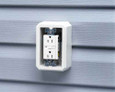 Arlington Industries Weatherproof device box, one peice construction. Installs on 5/8" lap siding. 18.6 cu. in.