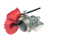 Arlington Industries For steel and aluminum cable, Zinc die-cast MC feeder cable connector with a steel strap. Including an end stop that comes with additional end stop bushings for a wider range of cables. Secures into a 1-1/2" knockout with a steel