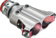 Arlington Industries Duplex zinc die-cast, 3/8" Knockout MC cable connector snaps quickly on to the conduit with a removable screw in spring steel clip and then snaps into knockout with external spring steel clip, no tools required. Concrete tight wh