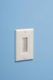 Arlington Industries Cable entry device with brush style cover. White Non-metallic. Includes two #6 screws.