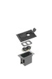 Arlington Industries Non Metallic Box with metal covers for existing floors. Rectangular gasketed, non metallic black cover with flip lids.