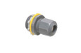 Arlington Industries Low-profile non-metallic, liquid-tight, oil-tight, and gray strain relief cord connector furnished with a sealing ring and locknut. Supports .100 to .300 cord range with a 3/4 inch trade size.