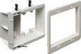 Arlington Industries Recessed Plastic TV BOX. For new or existing construction. Comes with low divider. Color White. 3 Gang.