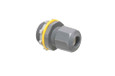 Arlington Industries Low-profile non-metallic, liquid-tight, oil-tight, and gray strain relief cord connector furnished with a sealing ring and locknut. Supports .240 to .472 cord range with a 3/4 inch trade size.
