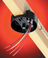 Arlington Industries Press on Fan and Fixture Mounting Box. 70lb Fan, 200lb Fixture. 2 Hour Fire Rating. For 1/2" and 5/8" drywall. 10.3 cu.