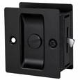 Don-Jo PDL-100 Pocket Door Lock Passage in Brass — Field Reversible, Adjustable Fit