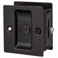 Don-Jo PDL-100 Pocket Door Lock Passage in Brass — Field Reversible, Adjustable Fit
