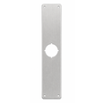 Don-Jo RP-13515 Remodeler Plate 15" x 3-1/2" 630 Satin Stainless Steel finish, 0.032 gauge, 2-1/8" bore hole, four corner mounting holes