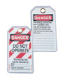 IDEAL Industries Lockout Tag, Vinyl, "Do Not Operate" Striped, 5/Card