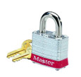 IDEAL Industries Padlock, Steel, 2" Shackle, Red Bumper