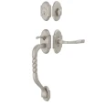 Emtek 461222 Sectional with San Carlos Grip Entrance Handleset - Wrought Steel Tubular - Single Cylinder