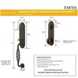 Emtek Emtek 461111 Monolithic with Lafayette Grip Entrance Handleset - Wrought Steel Tubular - Single Cylinder EMTEK-461111