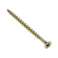 Metallics 6 x 1-1/4 in. Flat Head Phillips Deck Screws - Steel Yellow Zinc - Coarse Threads - 100qty