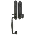 Emtek Emtek 461131 Monolithic with Normandy Grip Entrance Handleset - Wrought Steel Tubular - Single Cylinder EMTEK-461131
