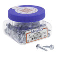 Metallics 10 x 3/4 in. 5/16 Indented Hex Head Self-Drilling & Tapping Screws with Washer - #2 Drill Point - Steel Zinc - 100qty