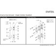 Emtek 453727 Ridgemont Grip by Grip Entrance Handleset - Sandcast Bronze Tubular - Single Cylinder