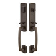 Emtek 453828 Logan Grip by Grip Entrance Handleset - Sandcast Bronze Tubular - Single Cylinder