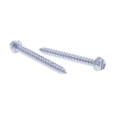 Metallics 12 x 1-1/2 in. 5/16 Indented Hex Head Slotted Sharp Point Tapping Screws - Steel Zinc - 100qty