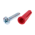Metallics Anchors 1/4 Red Plas Wall Ancr Kit, 10