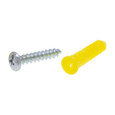 Metallics Anchors 1/4 Yel Plas Wall Ancr Kit, 10