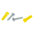 Metallics Anchors 1/4 Yel Plas Wall Ancr Kit, 10