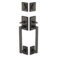 Emtek Emtek 453424 Rustic Modern Rectangular Sectional Grip by Grip Entrance Handleset - Sandcast Bronze Tubular - Single Cylinder EMTEK-453424
