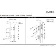 Emtek Emtek 453525 Rustic Modern Rectangular Monolithic Grip by Grip Entrance Handleset - Sandcast Bronze Tubular - Single Cylinder EMTEK-453525