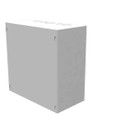 Milbank 12x6x12 Screw Cover Type 1 UL Listed Steel Knockouts ANSI 61 Gray Cover With Teardrop Slots Mounting Holes In Back