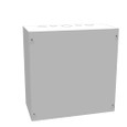 Milbank 12x6x12 Screw Cover Type 1 UL Listed Steel Knockouts ANSI 61 Gray Cover With Teardrop Slots Mounting Holes In Back