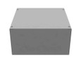 Milbank 12x6x12 Screw Cover Type 1 UL Listed Steel Knockouts ANSI 61 Gray Cover With Teardrop Slots Mounting Holes In Back